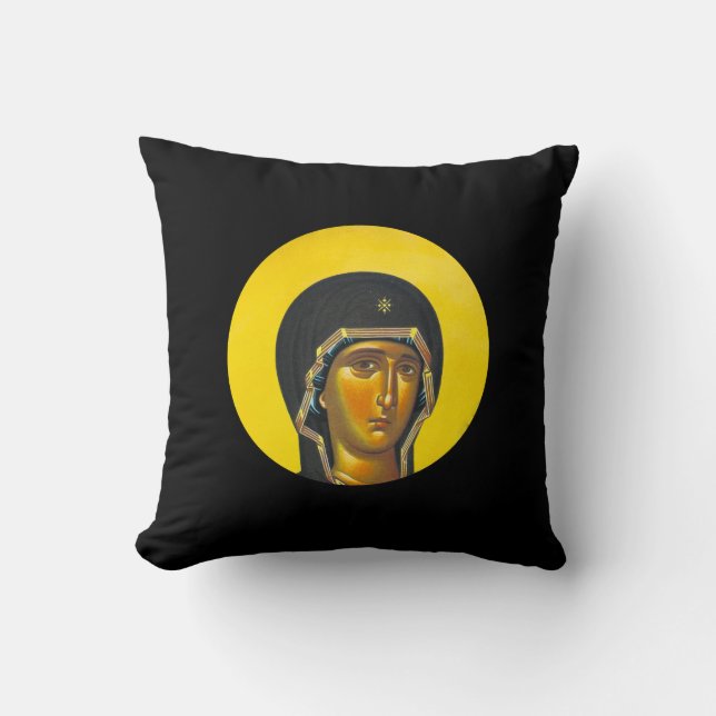 Antike Orthodoxe Ikone Kissen (Vorderseite)