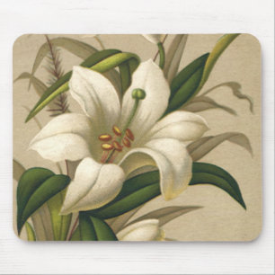 Antike Osterglocken, viktorianische Blumen in Blüt Mousepad