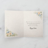 Antike Osterkarte mit Blumenmuster Karte (Innenseite)