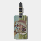 Antike Osterkarte Segeleier Kinder Gepäckanhänger (Vorderseite vertikal)