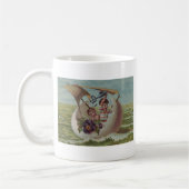 Antike Osterkarte Segeleier Kinder Kaffeetasse (Links)
