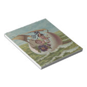 Antike Osterkarte Segeleier Kinder Notizblock (angewinkelt)