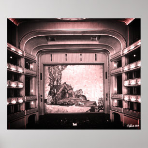 Antike Österreich Wien Staatsoper Oper innen Poster
