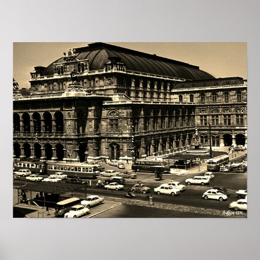 Antike Österreich Wien Staatsoper Oper Poster (Vorne)