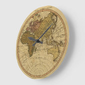 Antike Osthemisphäre-Karte Williams Faden 1786 Große Wanduhr (Winkel)