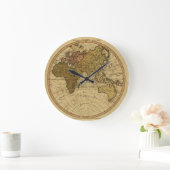 Antike Osthemisphäre-Karte Williams Faden 1786 Große Wanduhr (Zuhause)