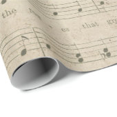 Antike Packpapier-Rolle der Musik-Blatt-Art-1 Geschenkpapier (Rolleneckpunkt)