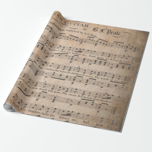 Antike Packpapier-Rolle der Musik-Blatt-Art-5 Geschenkpapier (Ungerollt)