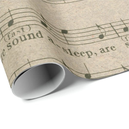 Antike Packpapier-Rolle der Musik-Blatt-Art-8 Geschenkpapier (Rolleneckpunkt)