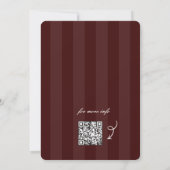 Antike Papier-Spitze Burgunder Rot Hochzeitsankünd (Rückseite)