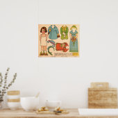 Antike Papierpuppe Poster (Küche)