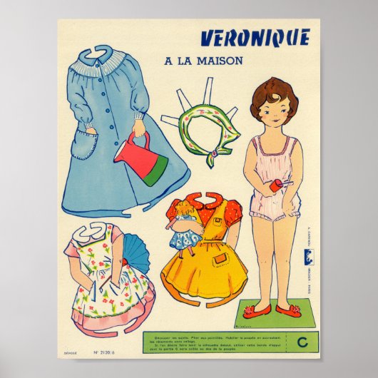 Antike Papierpuppe Poster (Vorne)