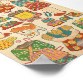 Antike Papierschablone Poster (Ecke)