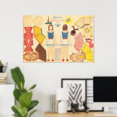 Antike Papierschablone Poster (Heimbüro)