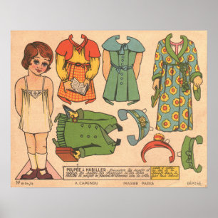 Antike Papierschablone Poster