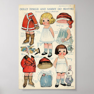 Antike Papierschablone Poster