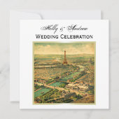 Antike Paris-HAUPTSTADT Einladung (Vorderseite)