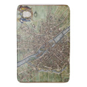 Antike Paris-Karte die Seine 1657 Vintages Badematte (Vorderseite Vertikal)