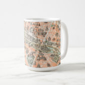 Antike Paris Karte Kaffeetasse (VorderseiteRechts)