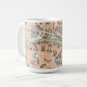 Antike Paris Karte Kaffeetasse (Vorderseite Links)
