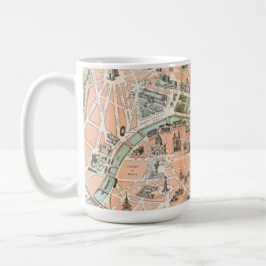 Antike Paris Karte Kaffeetasse (Links)