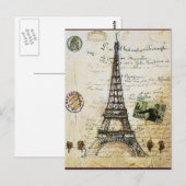 Antike PARIS POSTKARTE (Vorne/Hinten)