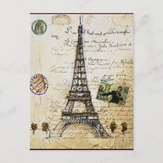Antike PARIS POSTKARTE (Vorderseite)