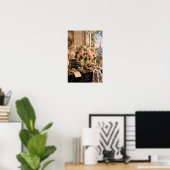 Antike Pariser Blumen-Wandkunst Poster (Heimbüro)