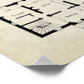 Antike Pariser Frankreich-Architekturzeichnung Nr. Poster (Ecke)