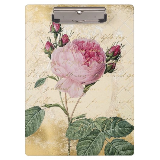 Antike Pariser Rose Klemmbrett (Vorderseite)