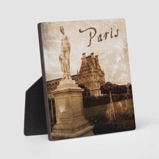 Antike Pariser stehende Plaque Fotoplatte (Vorderseite)