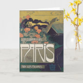 Antike Pariser Zigarettenwerbung Karte (Gelbe Blume)