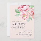 Antike Peony | Blush Floral Wedding Save The Date (Vorderseite)