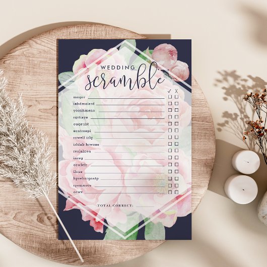 Antike Peony | Brautparty Word Scramble Game