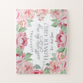 Antike Peony | Personalisiert sei mein Blumenmädch Puzzle (Vertikal)