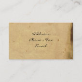 Antike Pergament-und Visitenkarte (Rückseite)