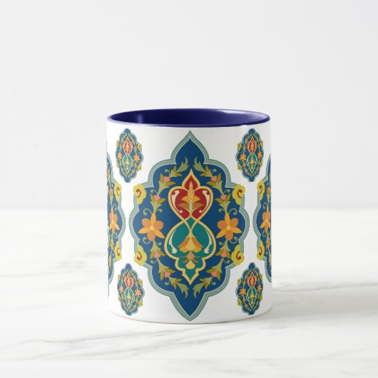 Antike Persian Pattern Look Seven-Tone Coffee Mug Tasse (Zentrum)