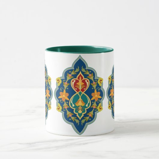 Antike Persian Turkish Pattern 7-Tone V2 Coffee Tasse (Zentrum)