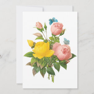 Antike Persische Gelbe Rosen von Redoute Einladung