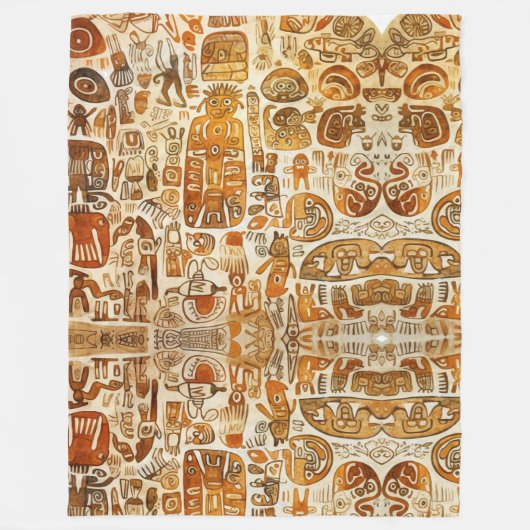Antike Petroglyph Kunst Fleecedecke (Vorderseite)