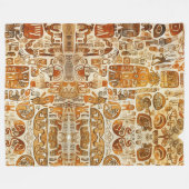 Antike Petroglyph Kunst Fleecedecke (Vorderseite (Horizontal))