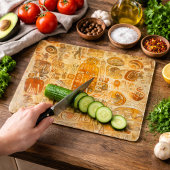 Antike Petroglyph Kunst Schneidebrett