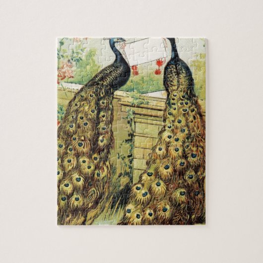 Antike Pfauen Puzzle (Vertikal)