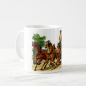 Antike Pferde und Kutsche Kaffeetasse (Vorderseite Links)