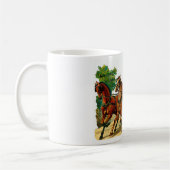 Antike Pferde und Kutsche Kaffeetasse (Links)