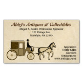 Antike Pferdetransporte | Vintager Stil Magnetische Visitenkarte (Vorderseite)