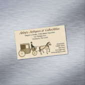 Antike Pferdetransporte | Vintager Stil Magnetische Visitenkarte (Beispiel)