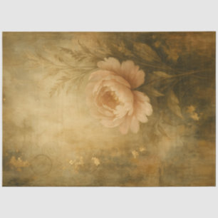 Antike Pfingstrose in Rosa – Floraler Hintergrund Seidenpapier
