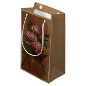 Antike Pfingstrosen Kleine Geschenktüte (Vorderseite Schrägansicht)