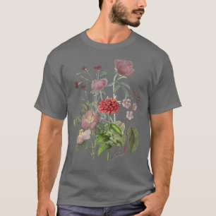 Antike Pfingstrosen-Rosen Garten Blumen Florale Pf T-Shirt